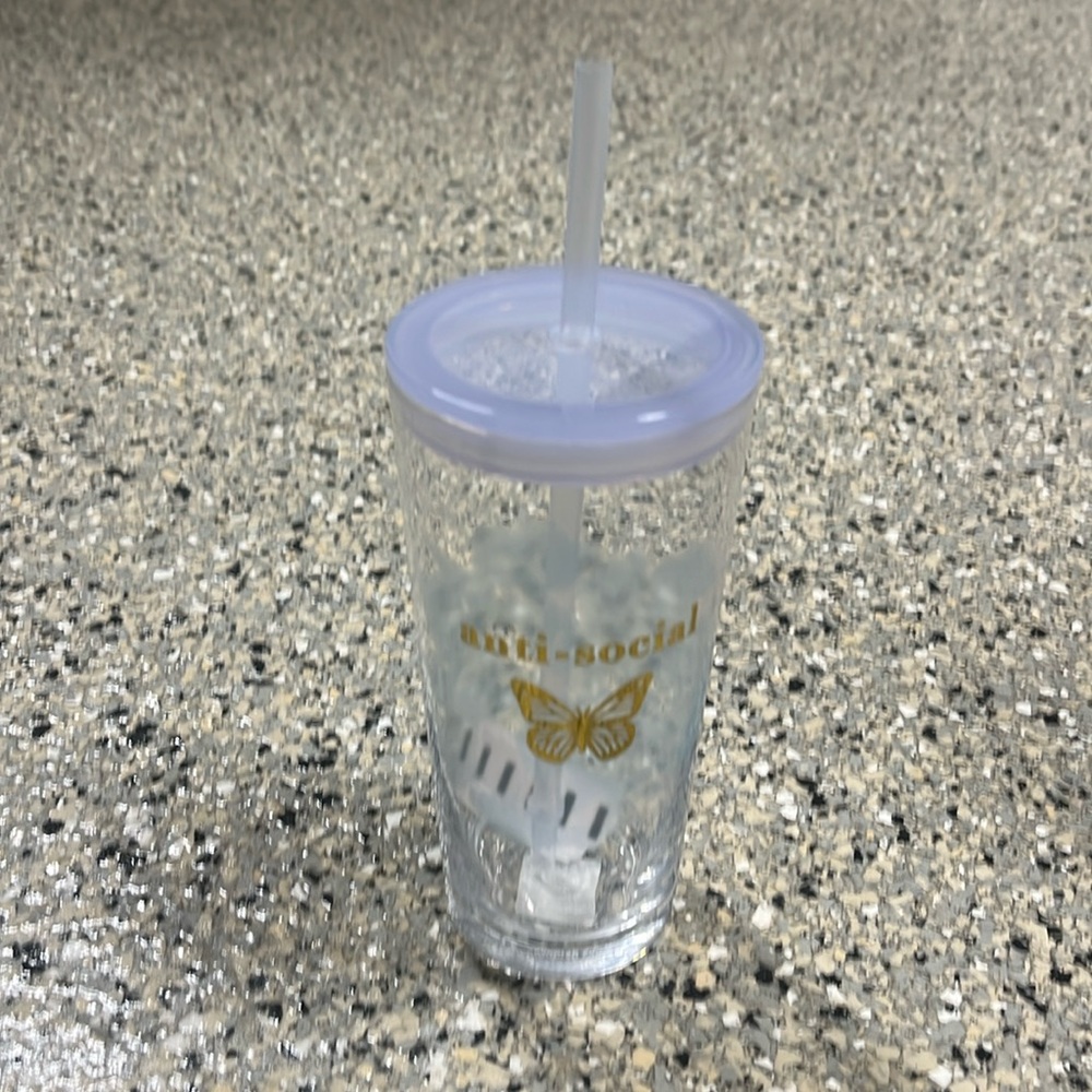 Glass Tumbler - Anti Social Butterfly